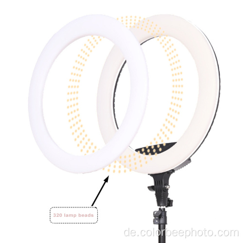 16-Zoll-LED-Dimmbare Make-up-Video-Selfie-Ringlampe